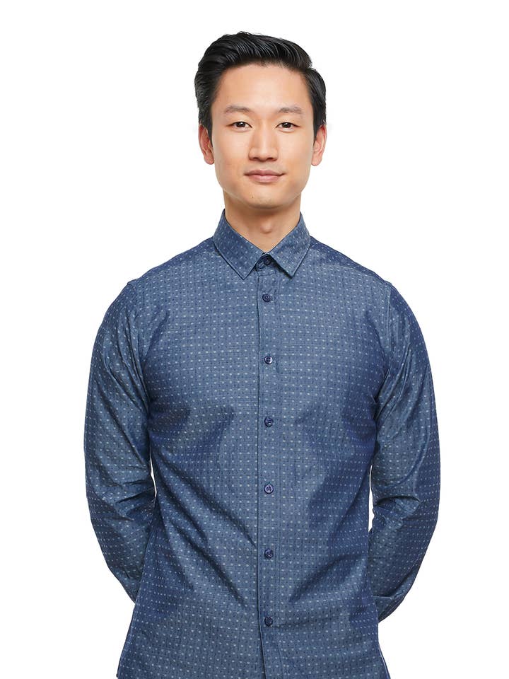 Gunmetal Dotted Dress Shirt for wholesale by Progoti