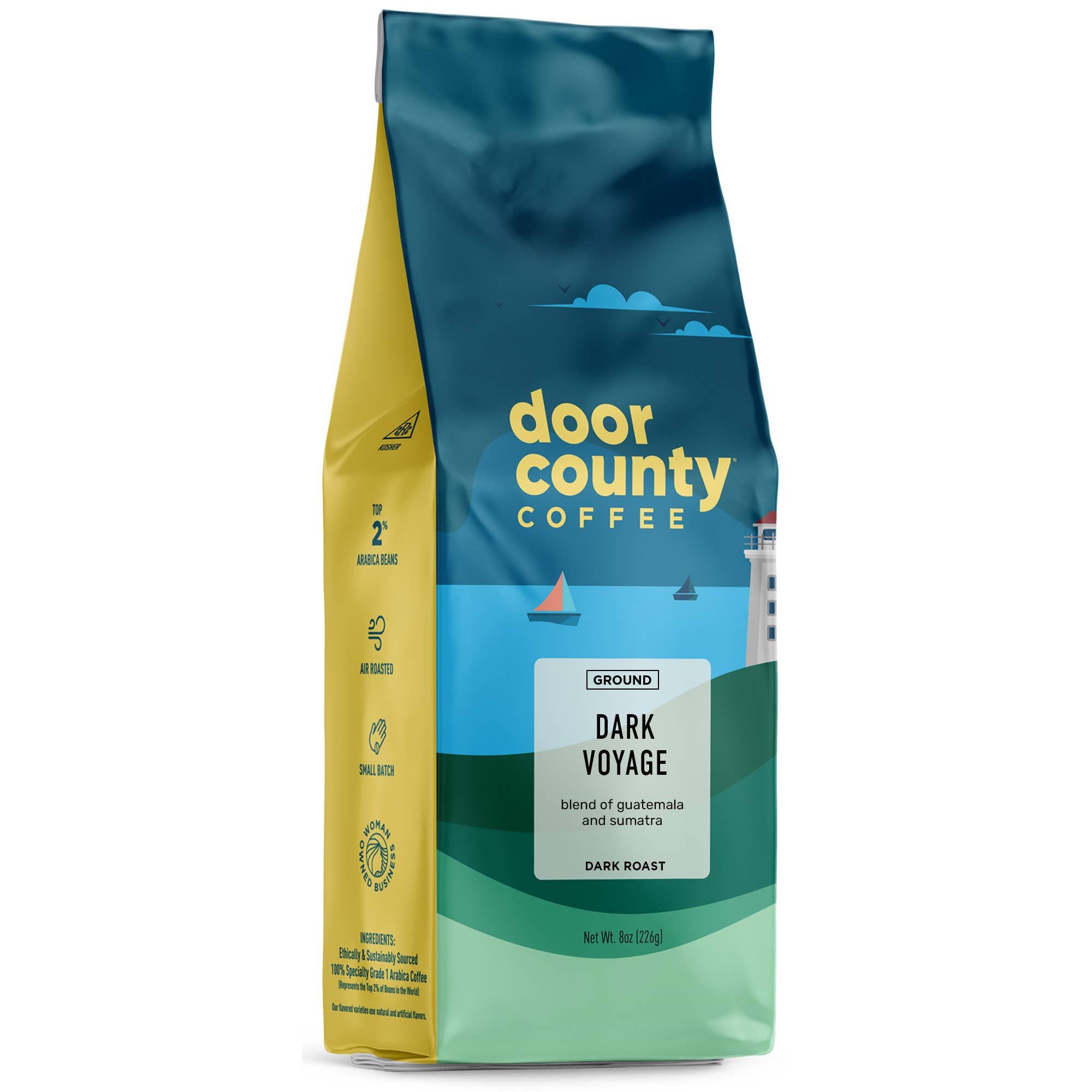 Door County Coffee - Wholesale Ground Coffee - 10oz Dark Voyage Specialty Coffee Dark Roast Ground1