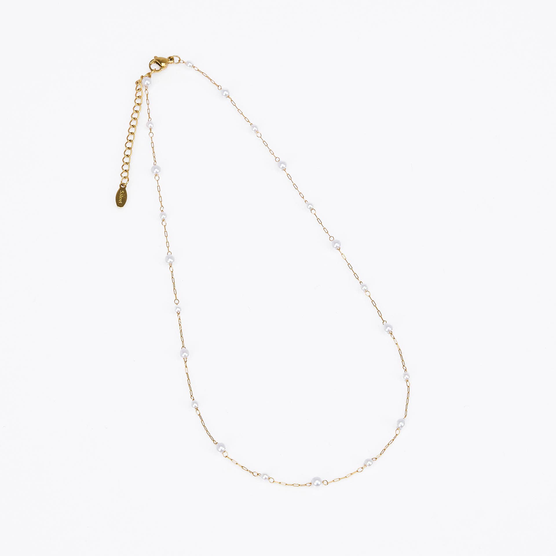 By Sookay - Wholesale Jewelry Stand & Display - Display of 30 chain necklaces, stainless steel & soft pearls2