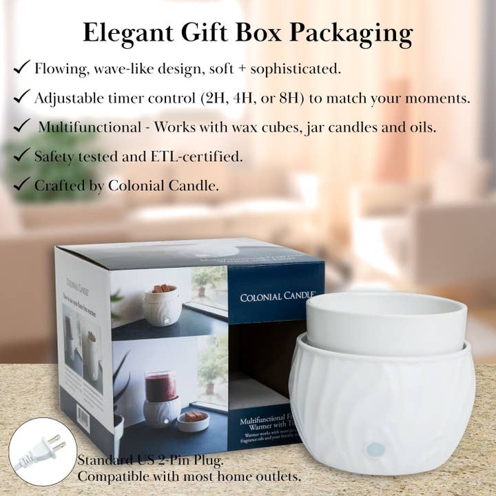 MVP Group International INC - Wholesale Wax Warmer - Colonial Candle 3-in-1 Electric Warmer with Timer, Black3