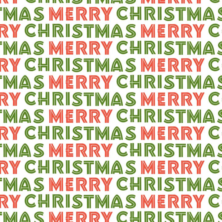 Vrolijk Kerstfeest Mod Letters Cadeaupapier voor wholesale door Pinecrest Printery