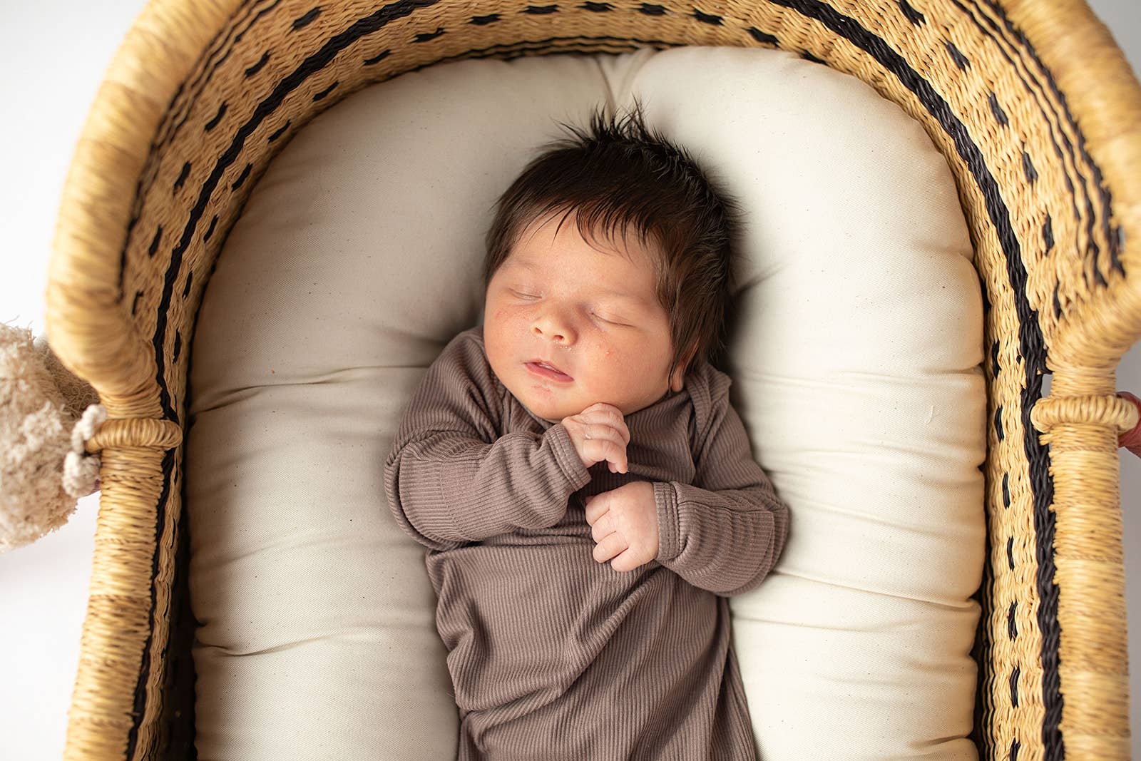 Three Little Tots - Wholesale Babygown - Baby - Cocoa Brown Ribbed Knotted Newborn Baby Gown sleepwear15