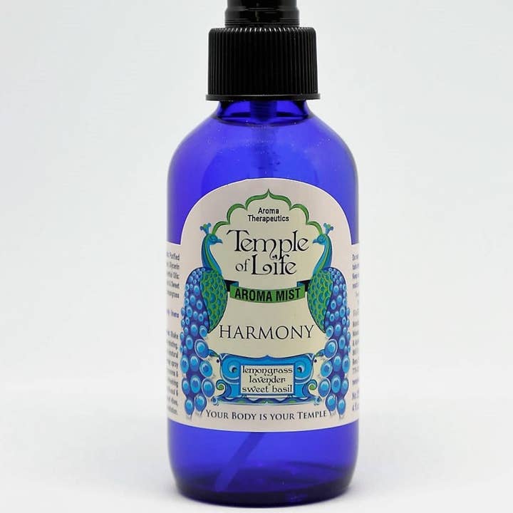 Temple of Life Oils & Perfumes - Wholesale Aromatherapy Mist - Aroma Mist | Harmony | Lavender + Lemongrass | Relaxing
