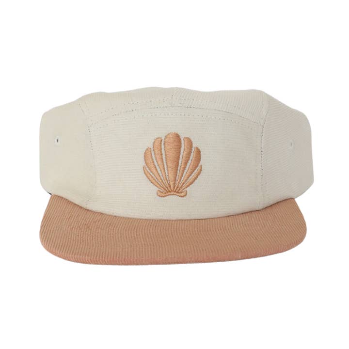 Seashell Corduroy Five-Panel Hat for wholesale by RAD RIVER CO.
