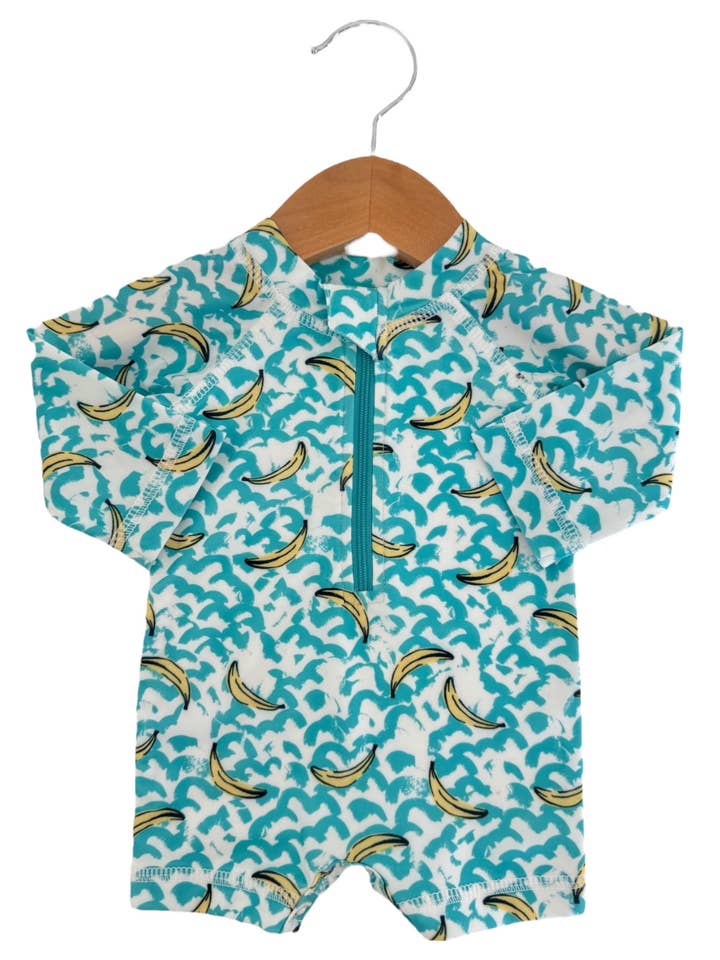 SIIX Collection - Wholesale One Piece Swimsuit - Kids - Bananas / Sonny Rashguard Swimsuit / UPF 50+2