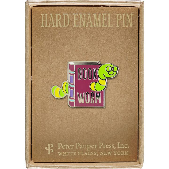 Peter Pauper Press - Wholesale Lapel Pin/Button - Bookworm Enamel Pin1