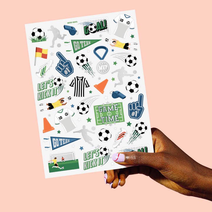 Petit Fetti - Wholesale Temporary Tattoo - Kids - Kids Sports Soccer Temporary Tattoos, Birthday Favors, Decor