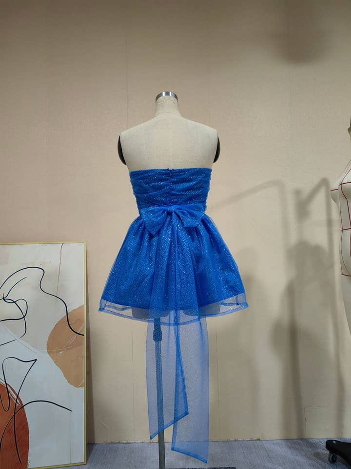 Sanyao Fashion - Wholesale Dress - Women's - SF11 Elegant One-Shoulder Tube Top Tutu Skirt Backless Dress14