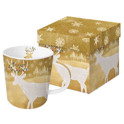 Paperproducts Design • Ambiente - Wholesale Coffee Mug - $MUG IN GIFT BOX- WOODLAND DEER0
