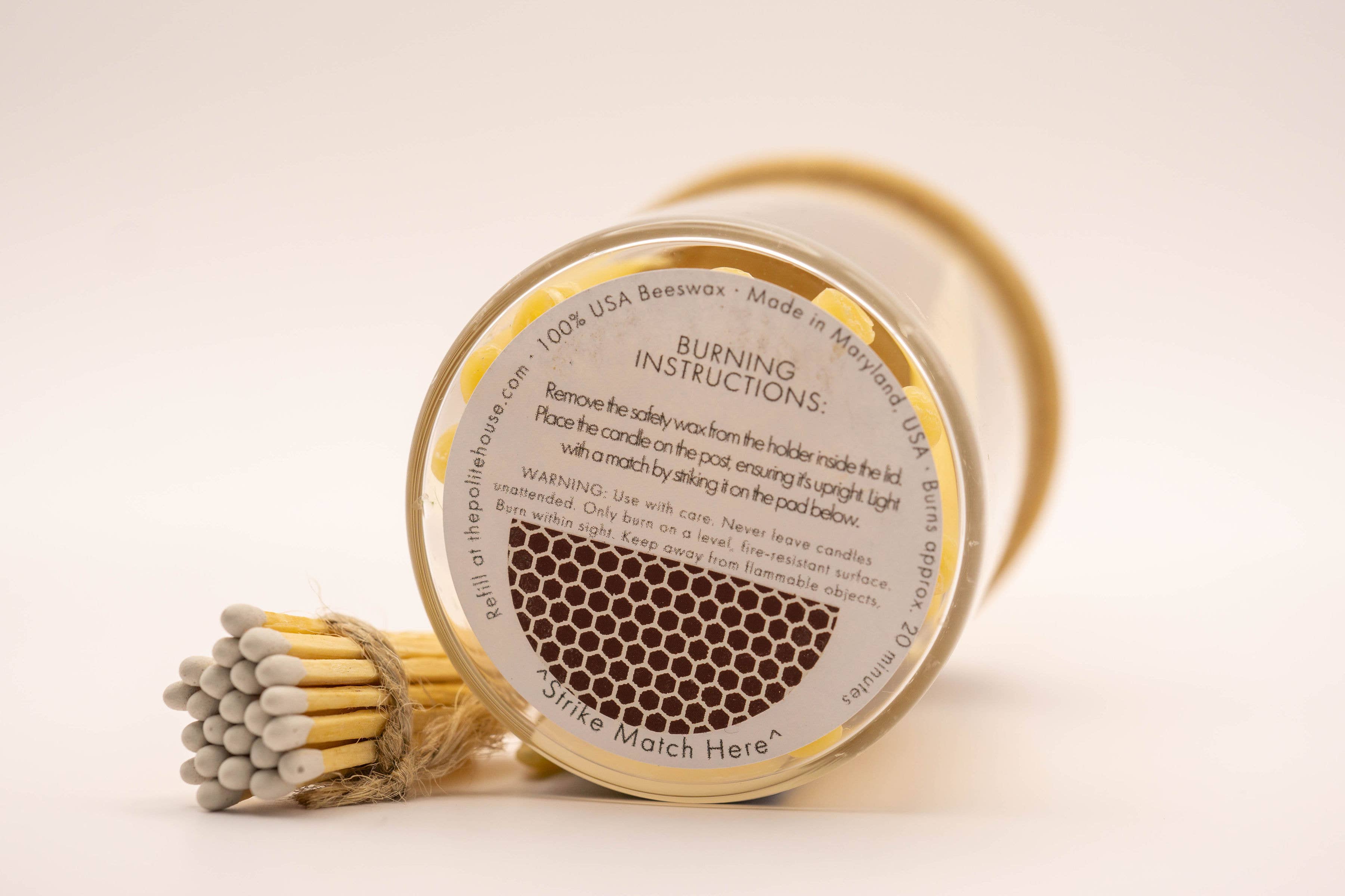 The Polite House - Wholesale Tapered Candle/Candlestick - 20 Minute Beeswax Candle Set: Mindful (Set of 20)9