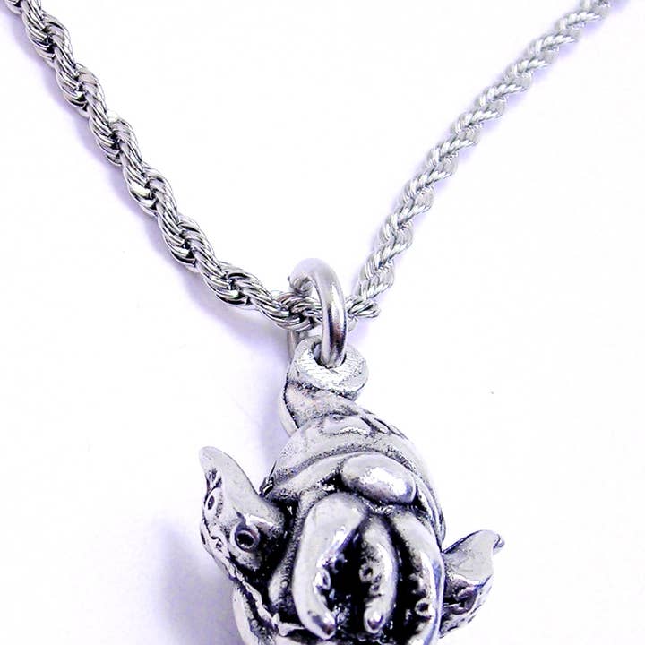 Chubby Chico Charms - Vendita all'ingrosso Collana con ciondolo/pendaglio - Collana con ciondolo a forma di gnomo 3D Kraken, folklore nordico,