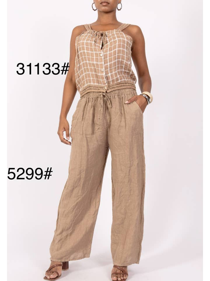 LINEN & COTTON HOUSE - Wholesale Pants – Women's - 5299 100% LINEN PANTS BEST SELLER, SPRINT SUMMER CLOTH102