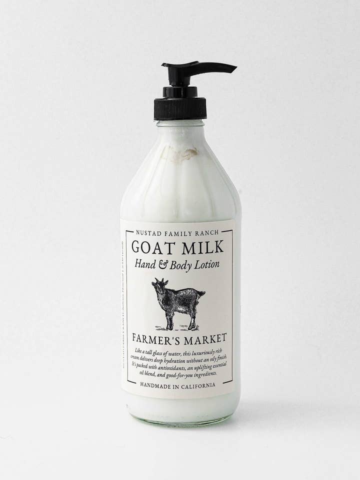 Farmer's Market | Goat Milk Hand & Body Lotion for wholesale by Nustad Family Ranch