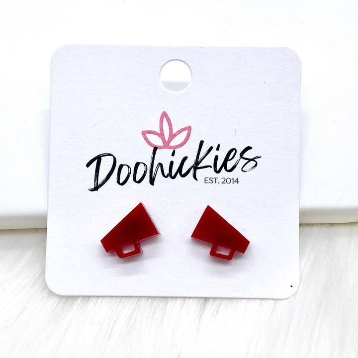 Doohickies - Wholesale Stud/Post Earrings - Acrylic Megaphone Studs -Earrings