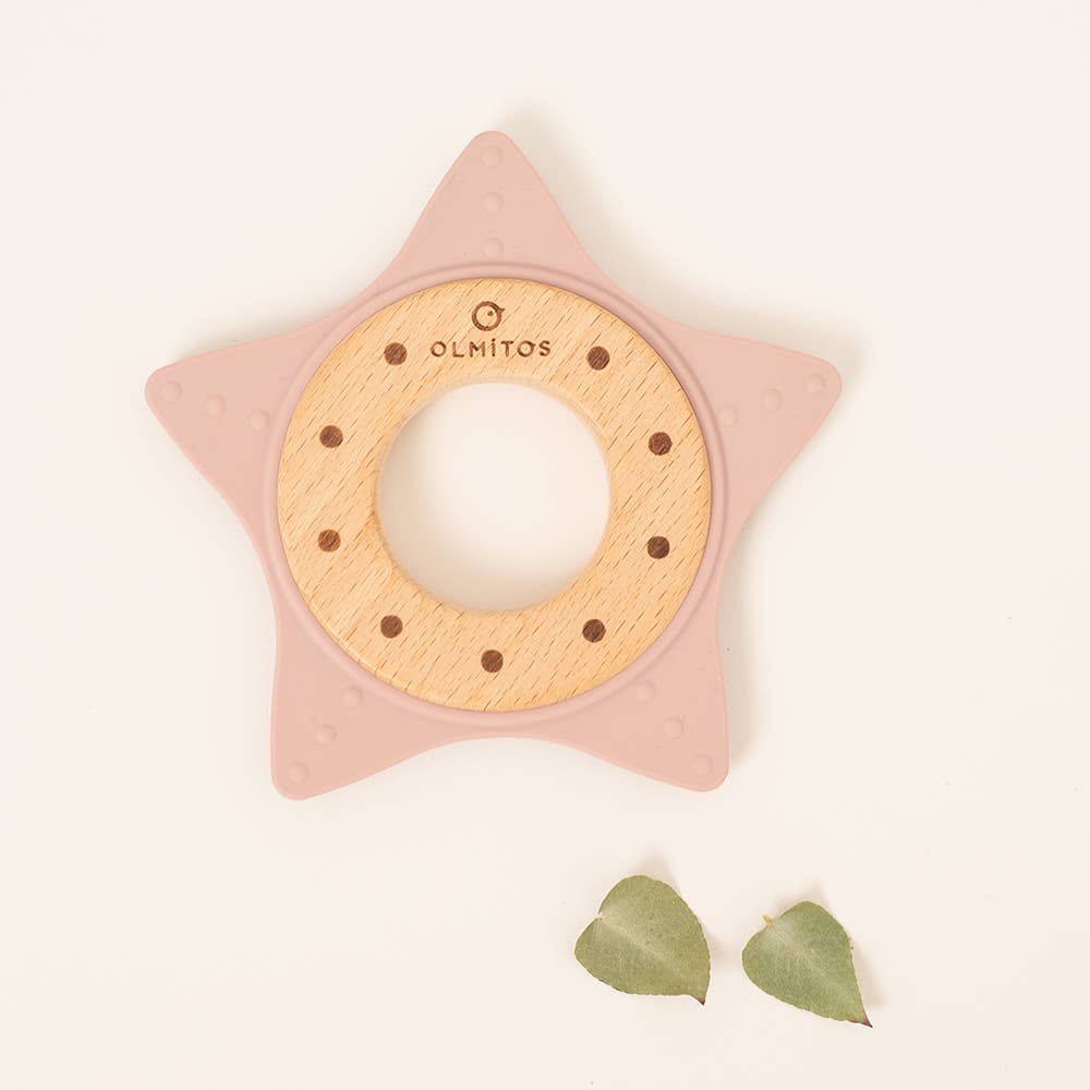 Olmitos S.A - Wholesale Teether (Not Clip-On) - Baby - SILICONE TEETHING RING AND BEECH WOOD8