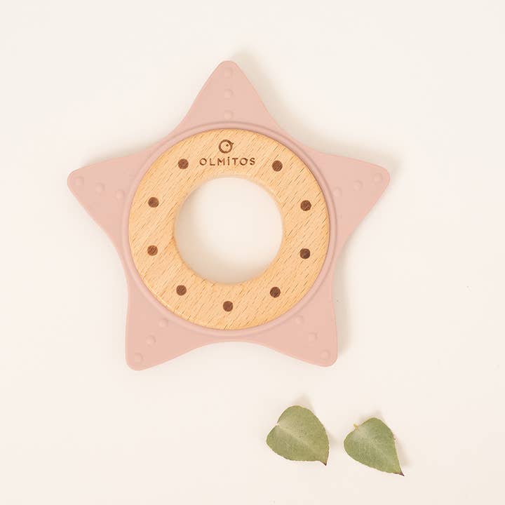 Olmitos S.A - Wholesale Teether (Not Clip-On) - Baby - SILICONE TEETHING RING AND BEECH WOOD8