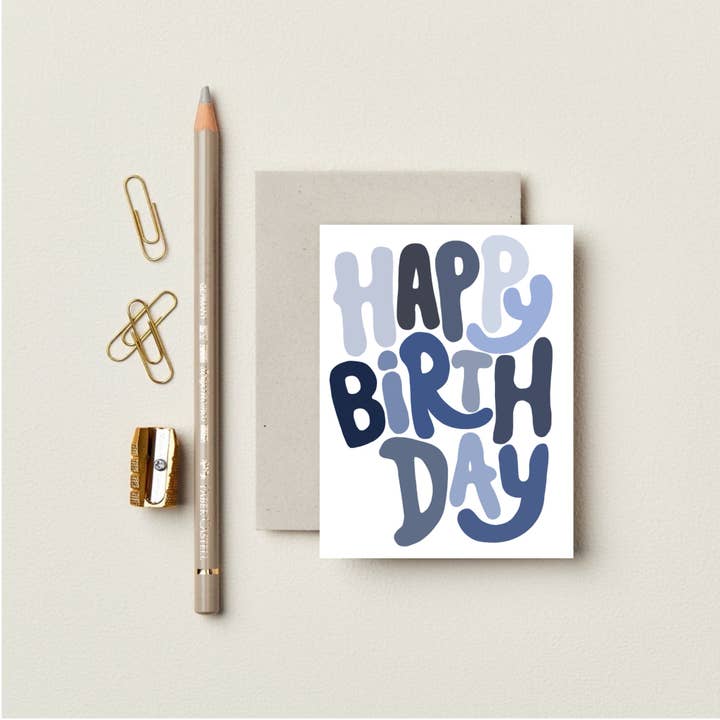 Unique Birthday Card | simple greeting card hand drawn for wholesale by Christine Collective Co