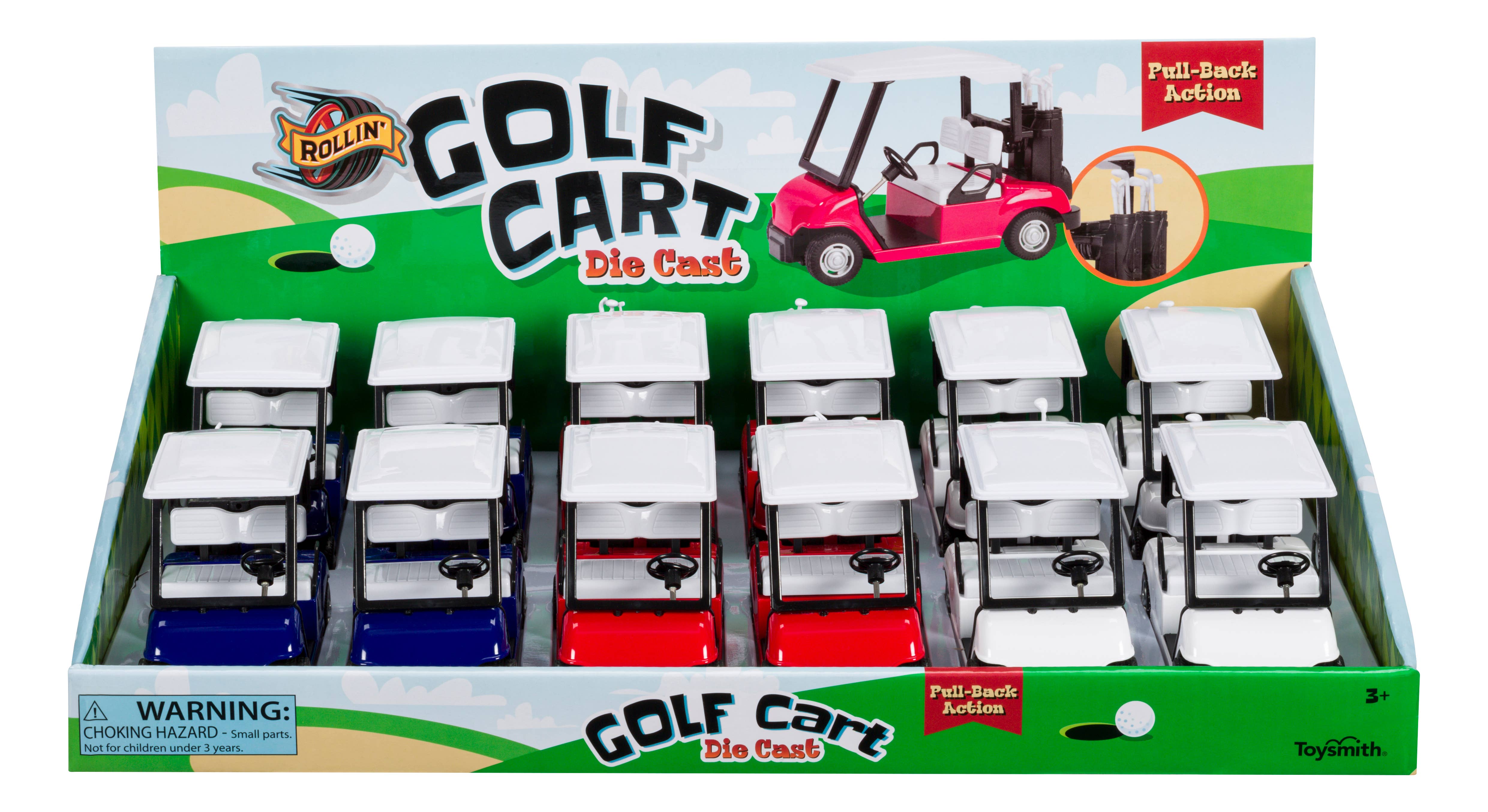 Toysmith - Wholesale Toy Car/Truck - Kids - Rollin' Pull-Back Golf Cart-Toy Car, Die Cast4