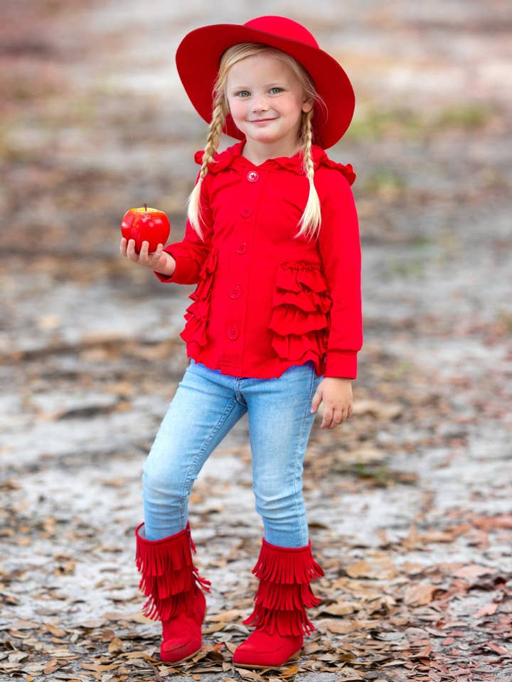 Ruby Passion Hoodie Cardigan for wholesale by Mia Belle Girls • Wholesale