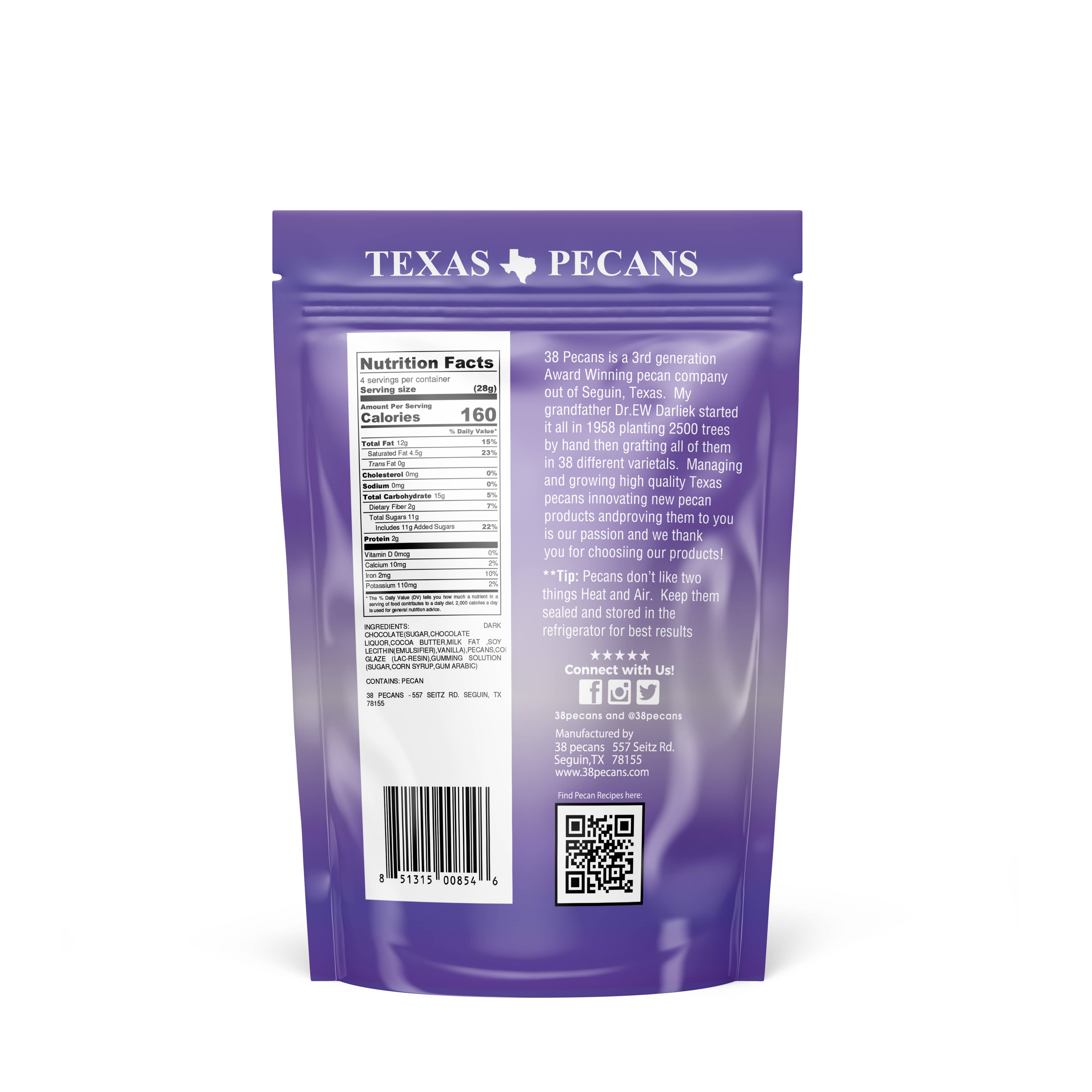 38 Pecans – Doces cobertos de chocolate por atacado – Nozes de chocolate amargo7