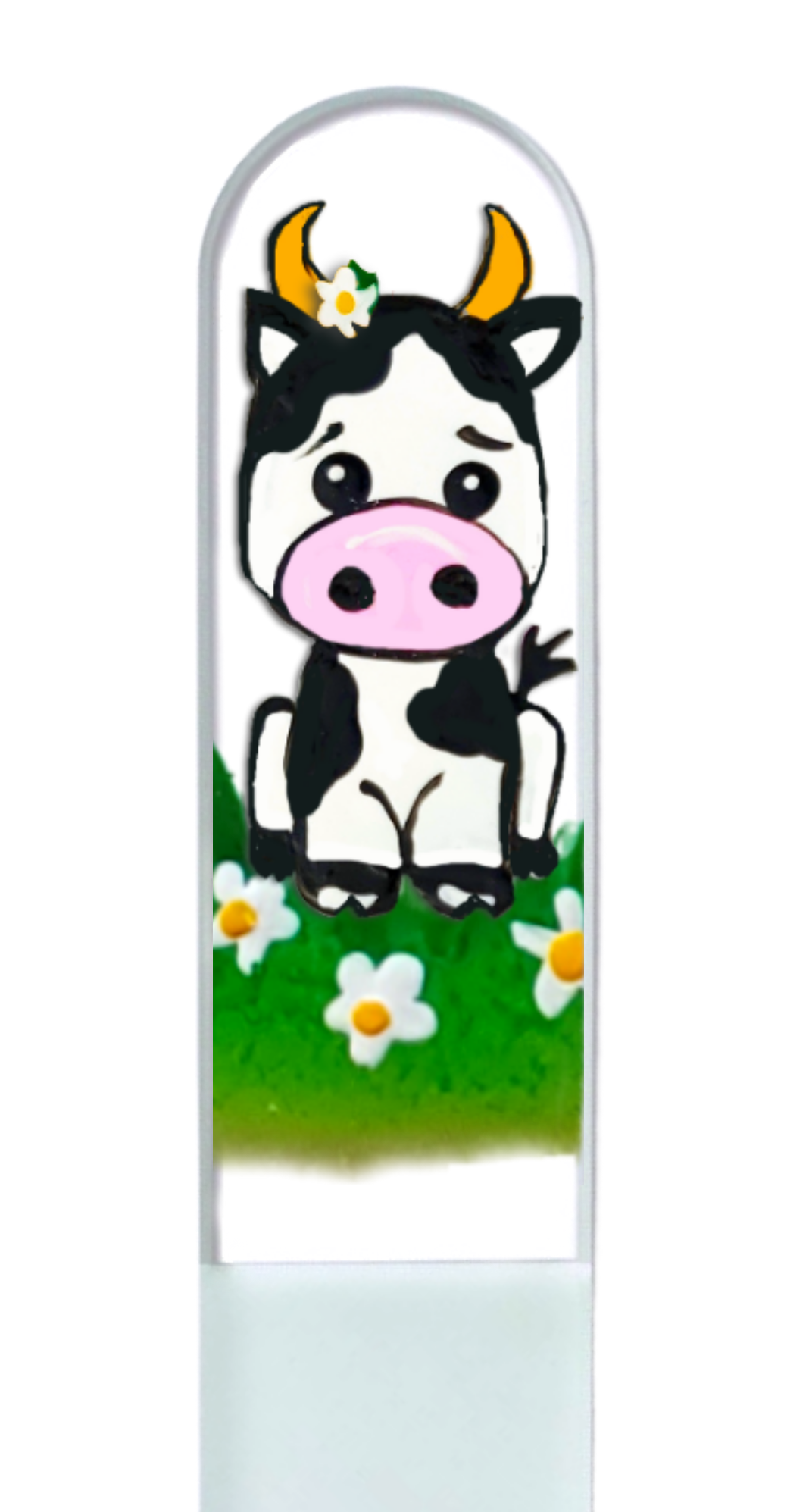 Classy Nail Files - Wholesale Nail File - Moo Cow Holstein Farm Animal Hand Painted Crystal Nail File0