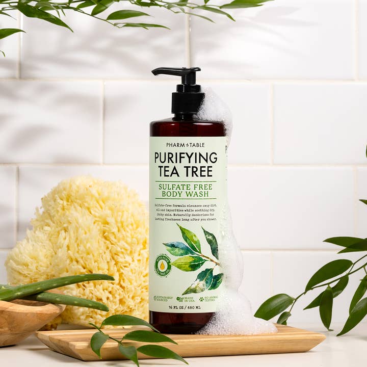 Kira Labs - Wholesale Body Wash/Shower Gel - Pharm to Table Soothing Tea Tree Shower Gel Sulfate-Free1