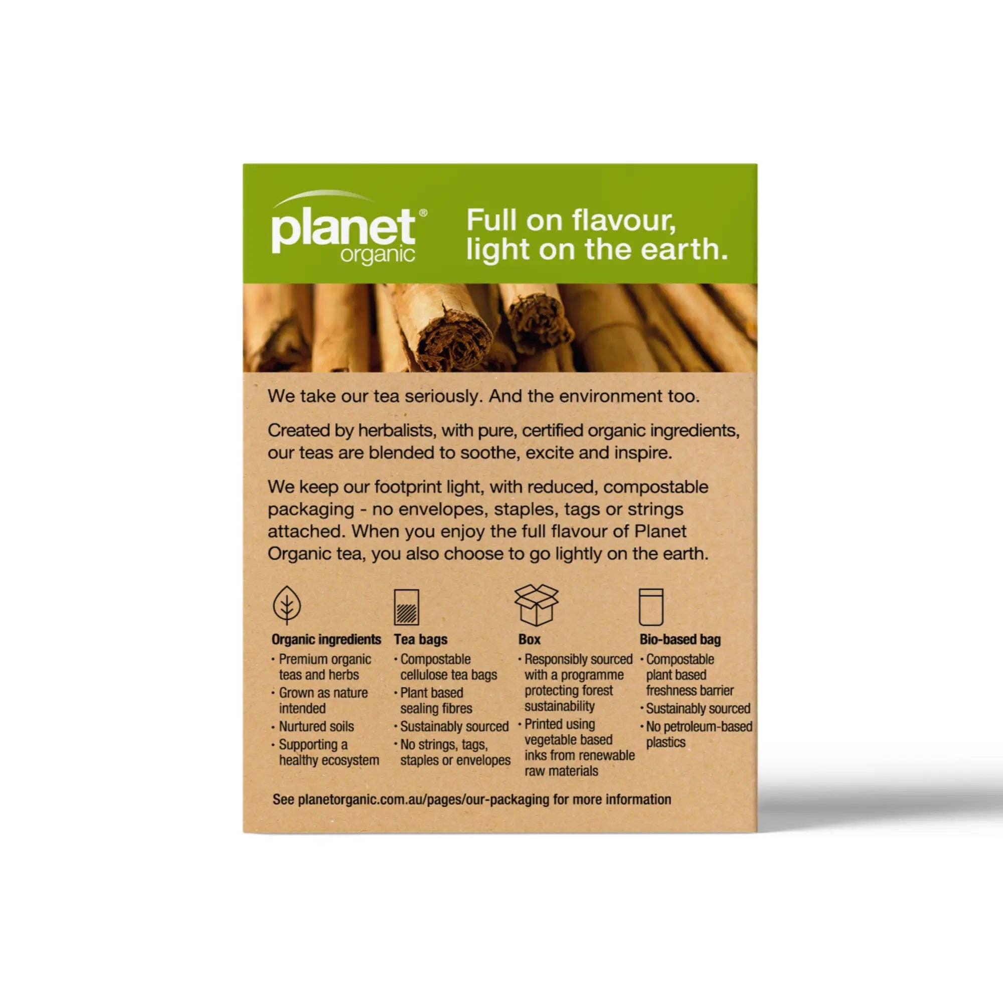 Planet Organic - Wholesale Tea bags - Cinnamon Tea 25 Tea Bags - Certified Organic2