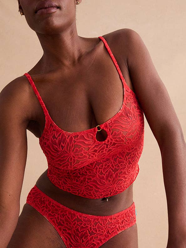 Nobratop® Arya - Pizzo Riciclato - Rosso Ibisco per la vendita all'ingrosso da parte di Mina Storm