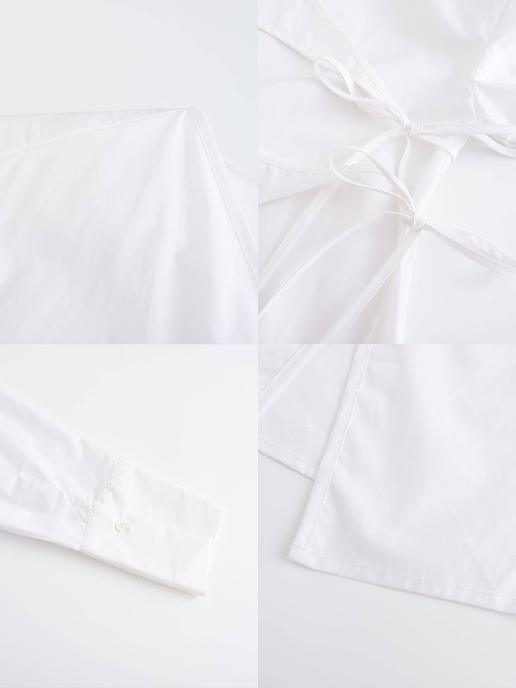 CUBIC – wholesale Blus - Dam – Ljus blus med v-ringning och korslagda lager4