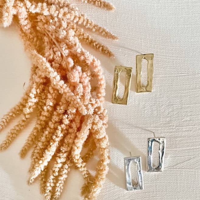 Perfectly Imperfect Rectangle Studs for wholesale by Dante Perozzi Jewelry