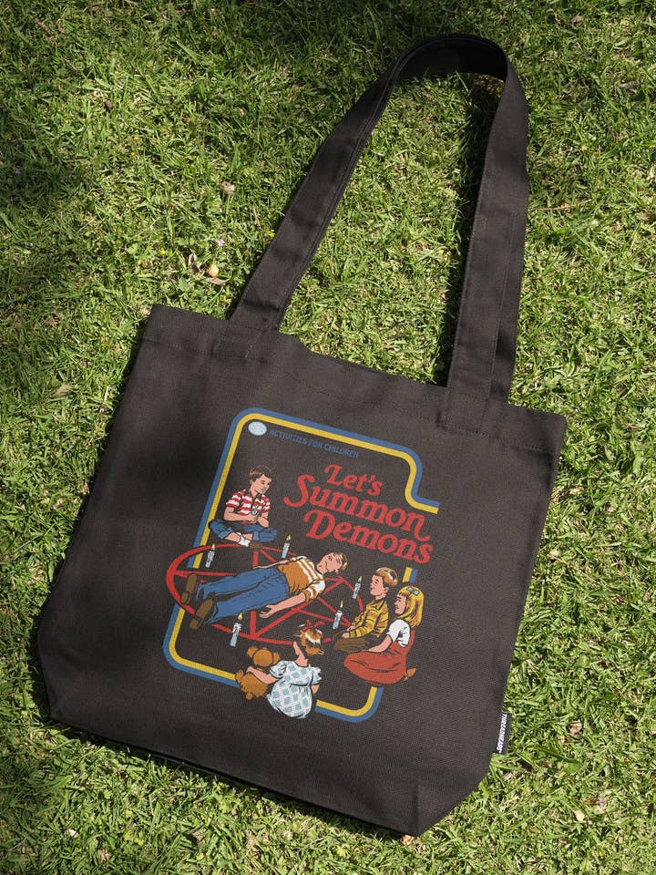 Let's Summon Demons Tote Bag for wholesale by Threadheads