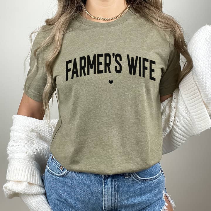 Farmers Wife Tee | Farmers Wife Shirt | Farmer Graphic Tee for wholesale by Dakota Soul Tees