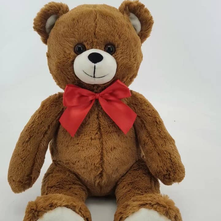 15" Sitting Fluffy Bear for wholesale by Plushland