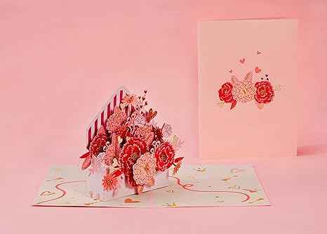 Paper Love – Engroshandel Hverdagshilsen kort – Floral Letter Pop Up Card5