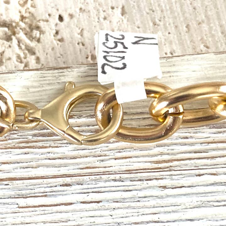 VB&CO Designs Handmade Jewelry - Wholesale Pendant/charm necklace - Chunky Y chain matte gold necklace non tarnishing jewerly 5