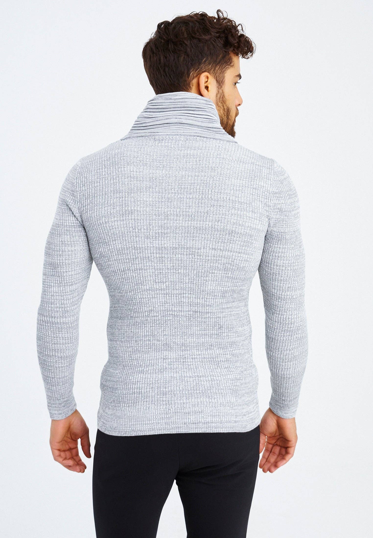 Leif Nelson GmbH - Wholesale Knit Sweater - Men's - Men's Knit Sweater Fine Knit Shawl Collar LN-153527
