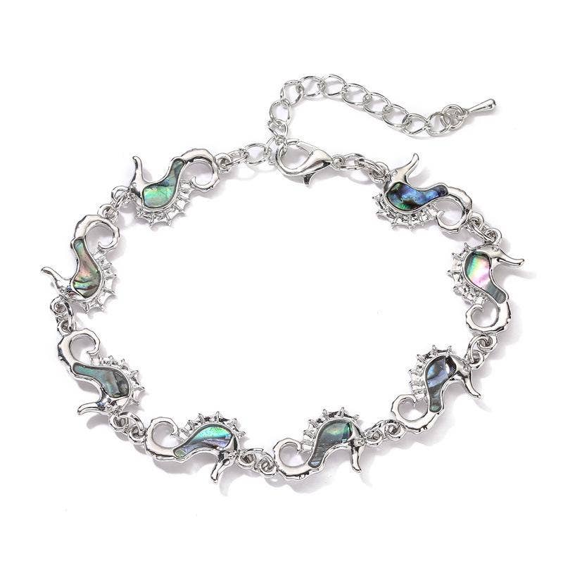 Mio Queena – wholesale Charm/dangle bracelet – Multi-style Abalone Shell Metal Chain Bracelets13