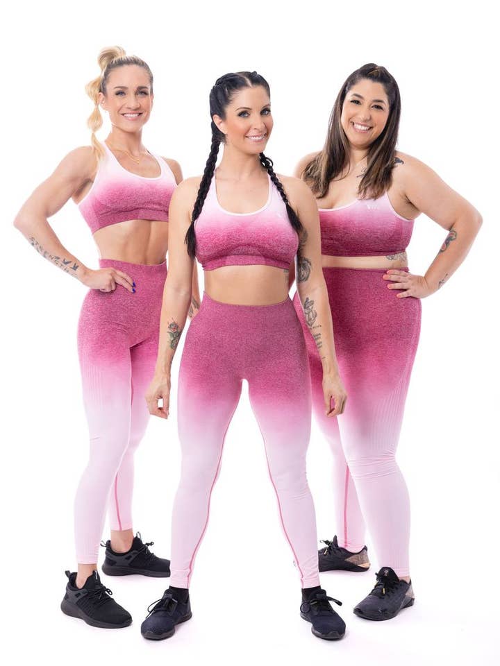 The Fit Traveler Collection – wholesale Athletic/lounge leggings – Women's – Hibiscus Ombre Leggings2