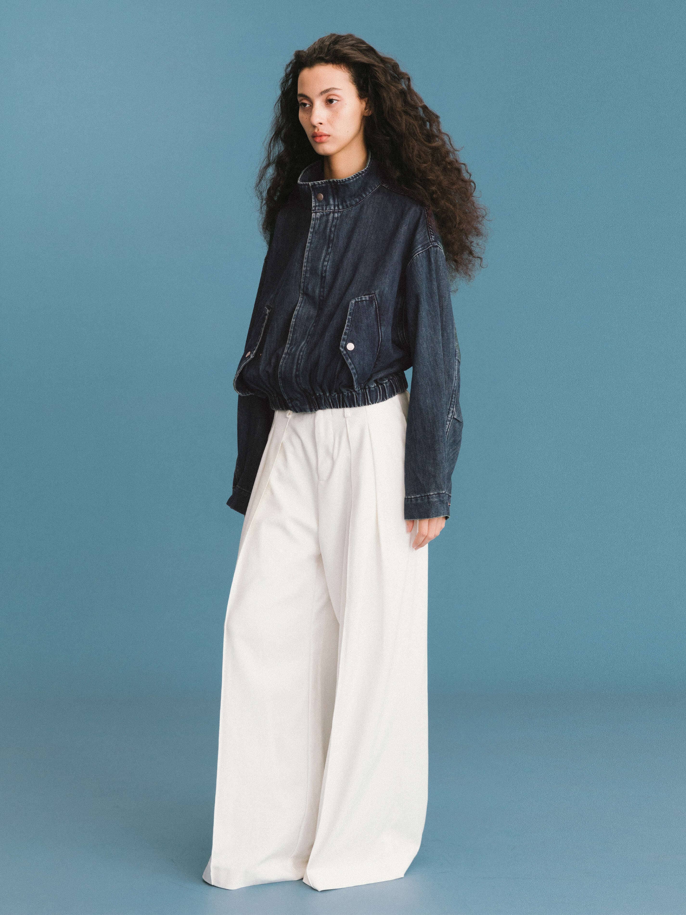 SteelBlue ONE BY CUBIC Funnel Neck Denim Jacket for wholesale on Faire2