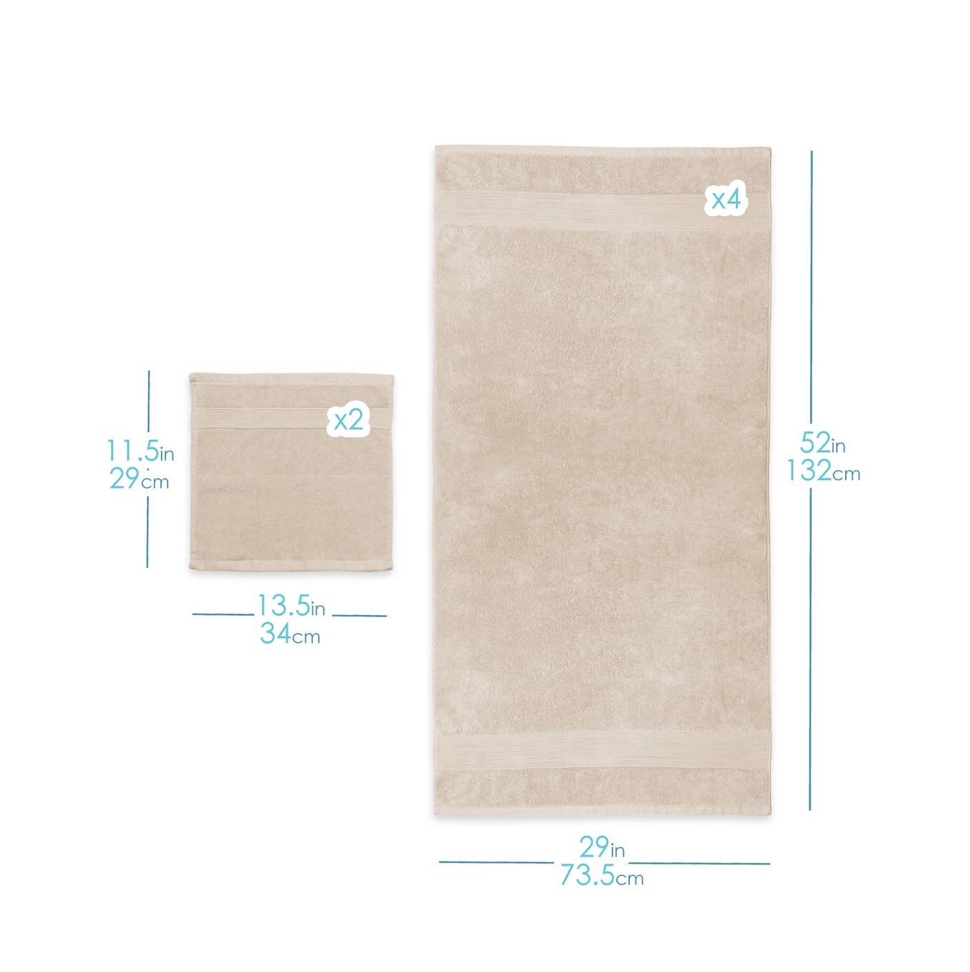 Clara Clark - Vente Ensembles de serviettes - Ensembles de serviettes de luxe3