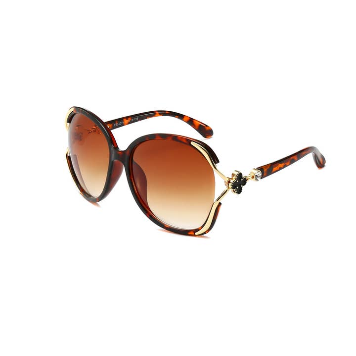 Trio Trading - Wholesale Sunglasses - Women's - Rhinestone Sunglasses For Women Big Lenses Assorted 12 Pack
