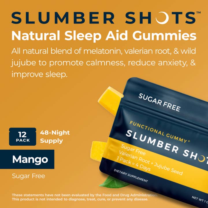 Seattle Gummy Company - Vente Supplément oral/vitamine - Slumber Shots Sleep Aid SANS SUCRE, 48 portions | Paquet de 124