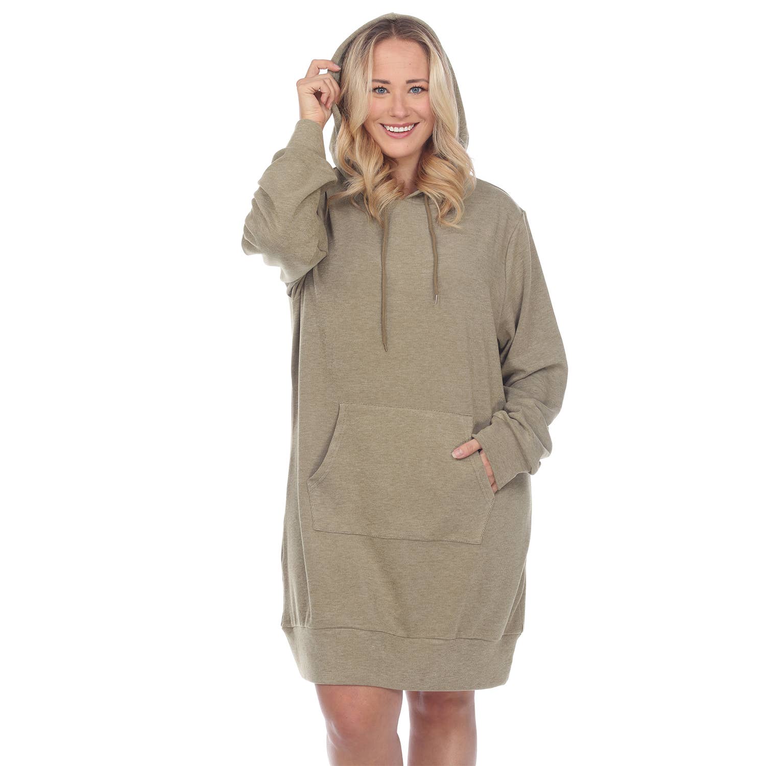 WHITE MARK – wholesale Dress – Women's – Plus Size Hoodie Sweatshirt Dress11