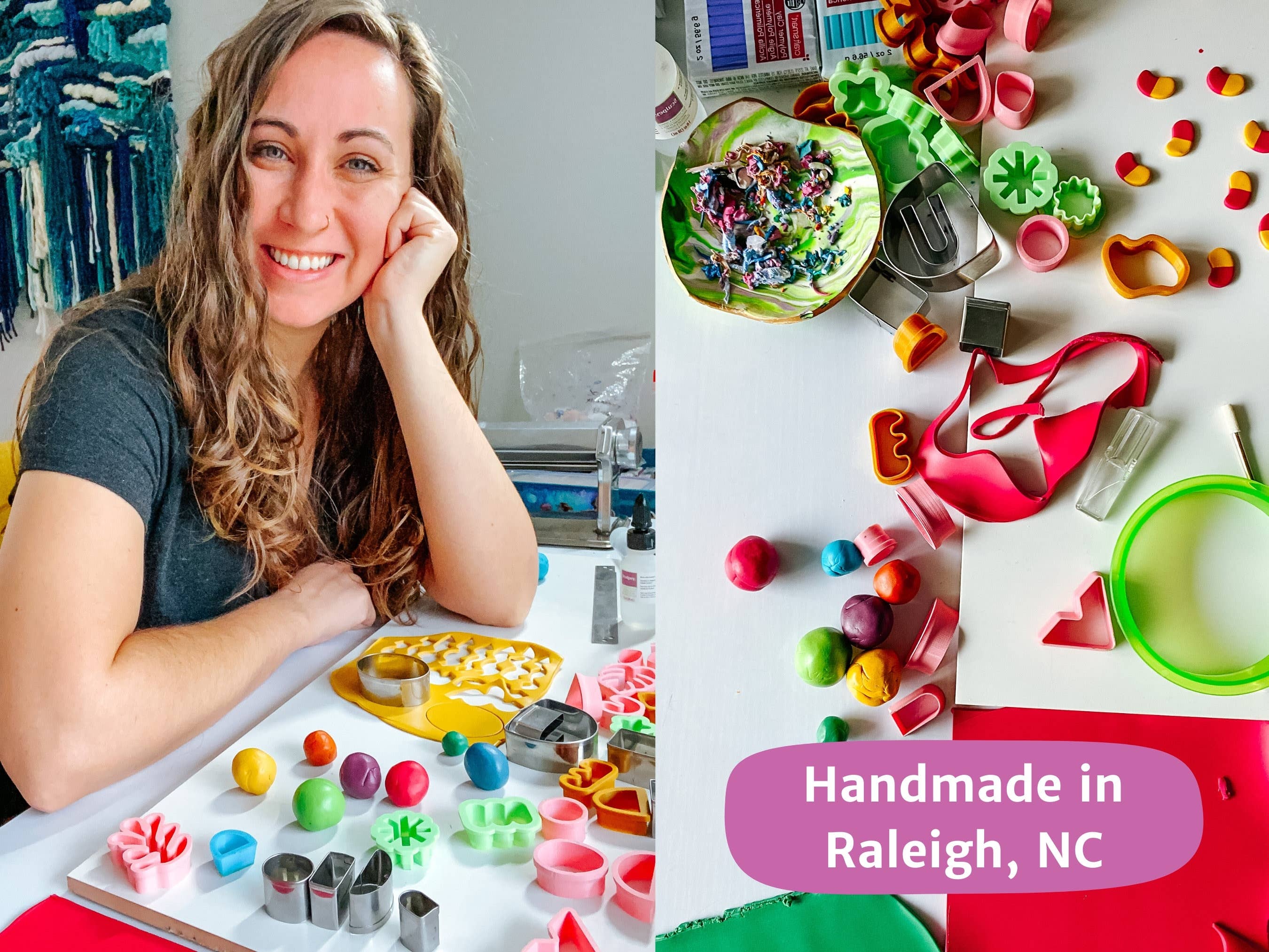 Lauren Likes Art - Wholesale Stud/Post Earrings - Polymer Clay Colorful Apple Teacher Stud Earrings1