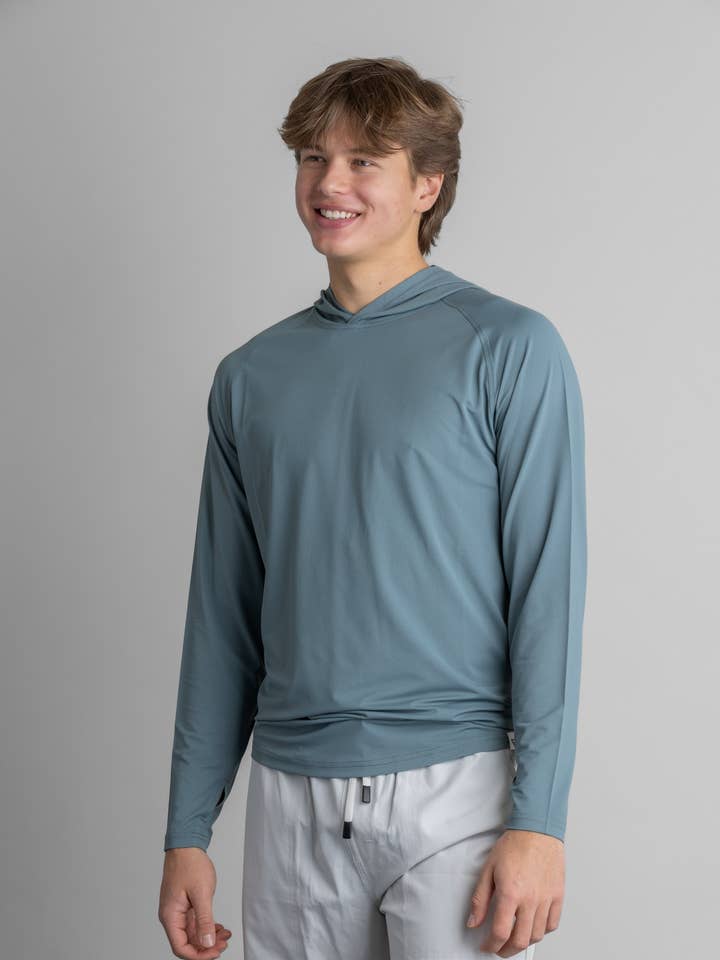 Men's Suncatcher UPF 50+ Stretch Mesh Hoody for wholesale by LIV Outdoor