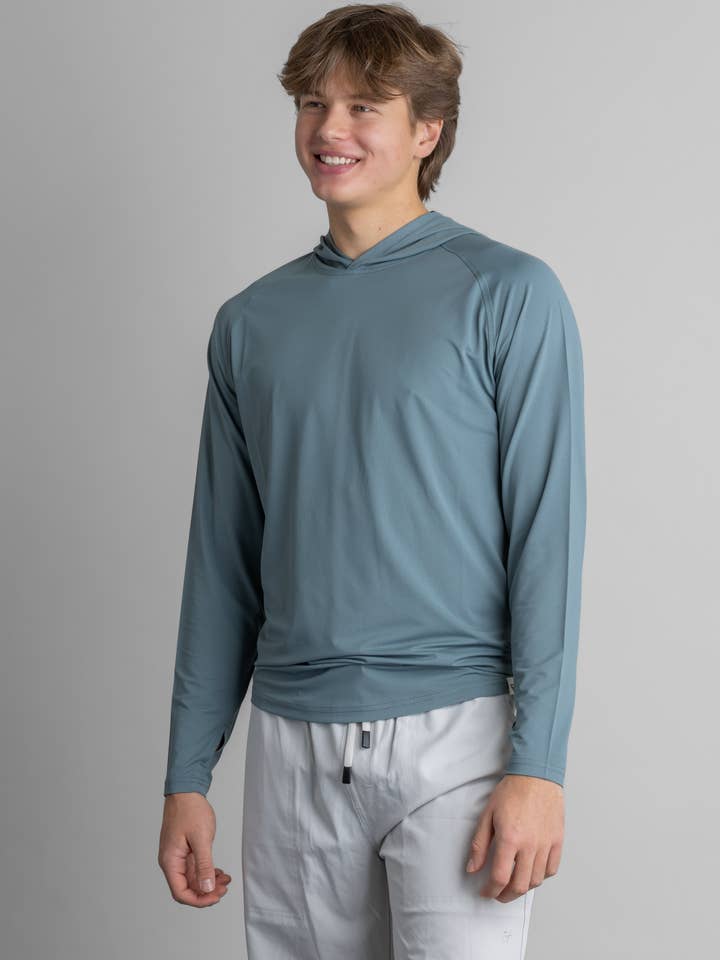 Men's Suncatcher UPF 50+ Stretch Mesh Hoody for wholesale by LIV Outdoor