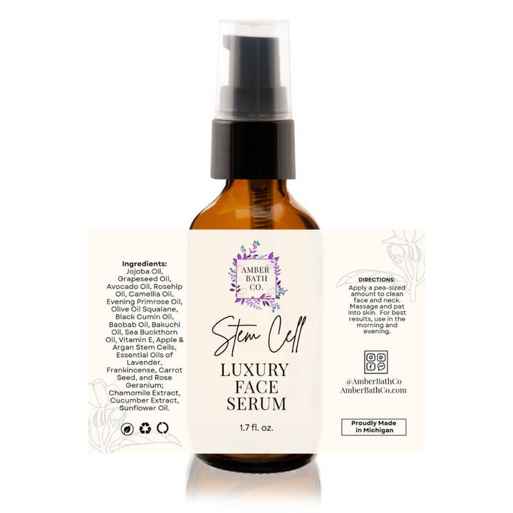 Stamcelle Luksus Ansigtsserum for engroshandel hos Amber Bath Co