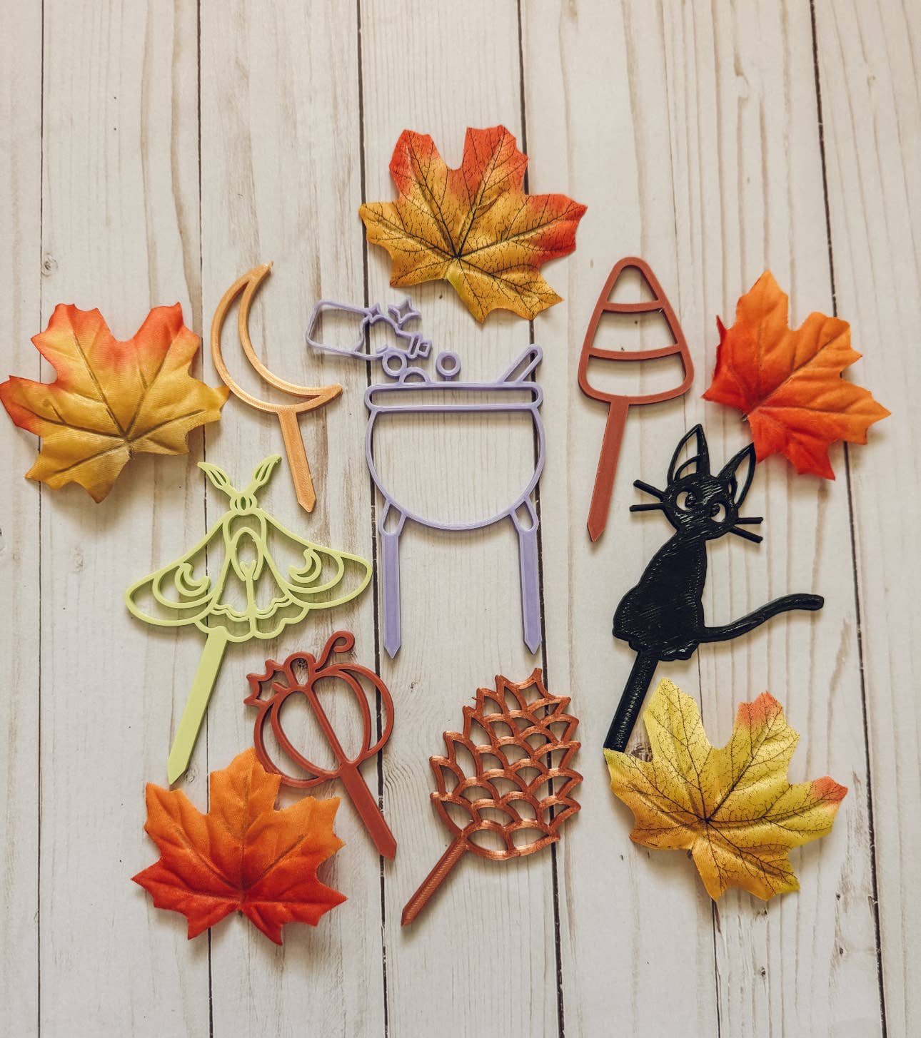 CMbeautifuldesigns – Estaca de jardim/relva por atacado – Planta com tema de outono Tags6