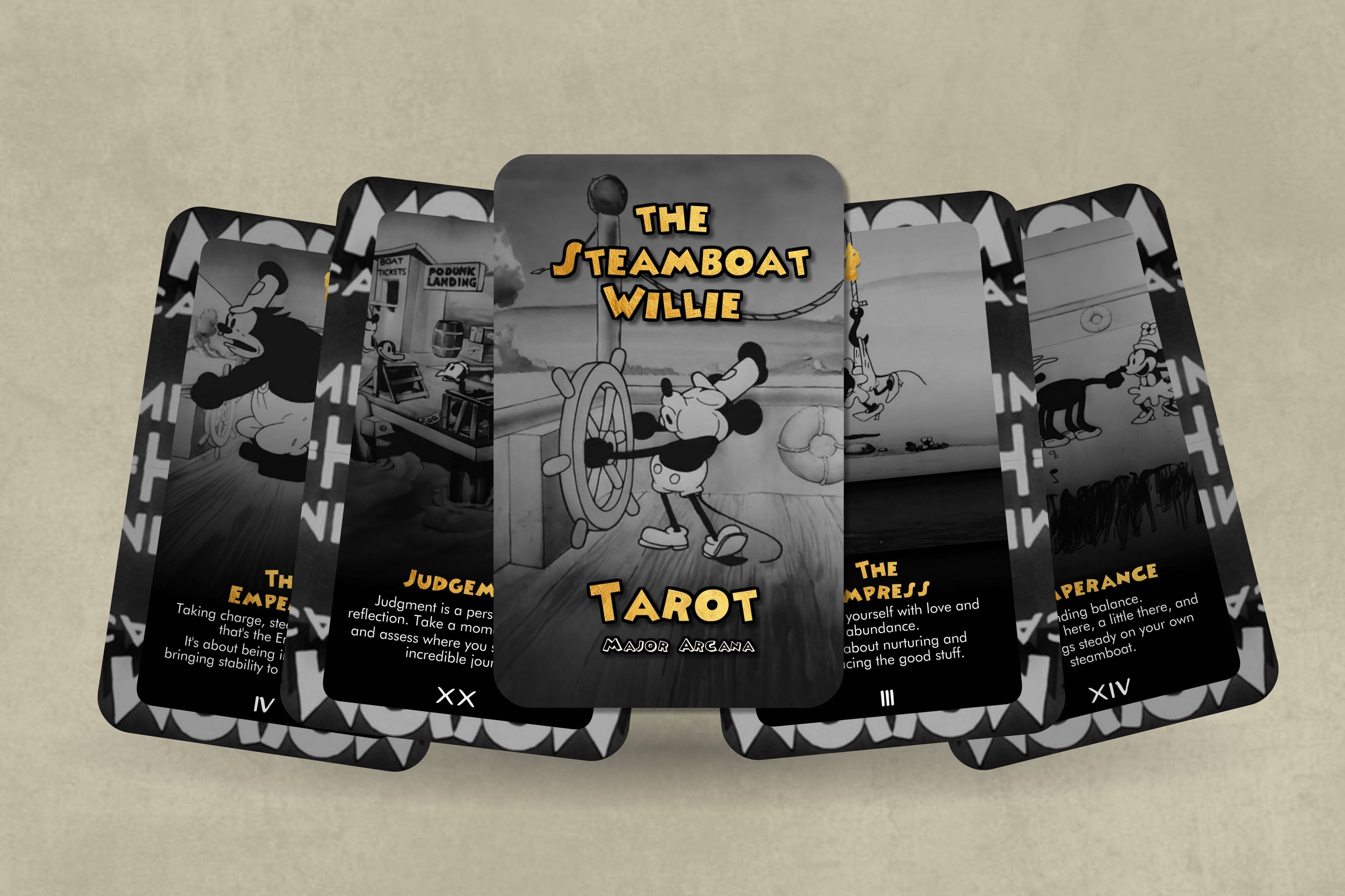 Ibiza Tarot USA - Wholesale Tarot Cards - The Steamboat Willie Tarot - Major Arcana - Mickie and Minni9