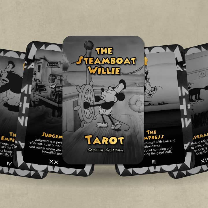 Ibiza Tarot USA - Wholesale Tarot Cards - The Steamboat Willie Tarot - Major Arcana - Mickie and Minni9